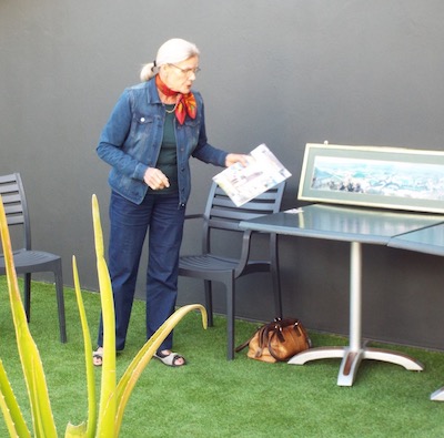 Hazel Jonker addresses the meeting